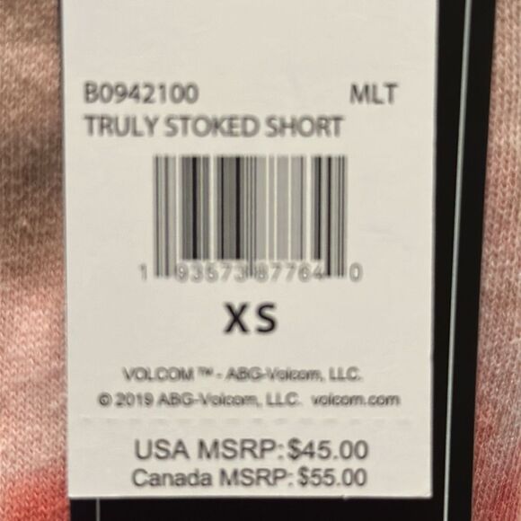 VOLCOM NWT TRULY STOKED SHORT SIZE XS FIRST 3 PICS ARE ACTUAL COLOR OF SHORTS - Picture 8 of 8